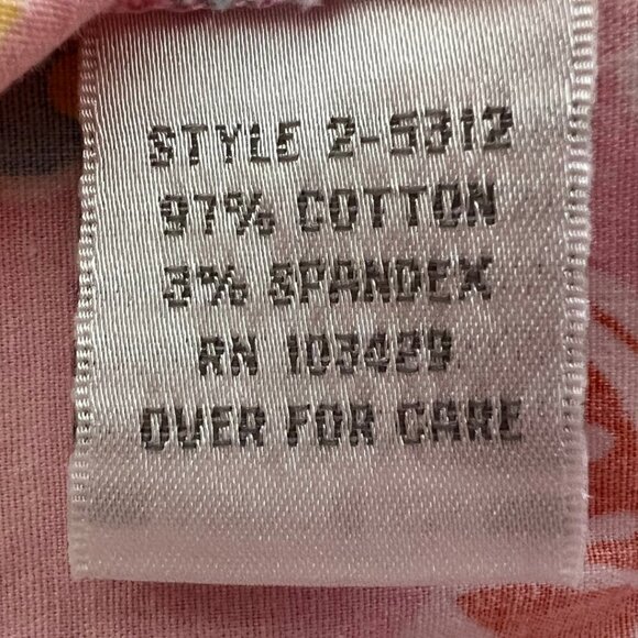 Dress Barn Pink Fruit & Floral Print Retro Preppy Sleeveless Blouse - Picture 5 of 5